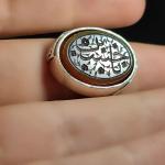 خرید انگشتر عقیق پرتغالی حکاکی یا حسین (ع) - نگین آب‌دار و خوش‌رنگ کد 2218
