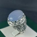 انگشتر عقیق سوسنی مردانه "باغ اسرارآمیز" – نگین سوسنی کد 1827