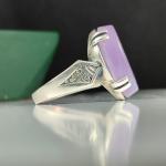 انگشتر نقره باسنگ عقیق سوسنی حکاکی یامهدی کد 2448